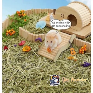 Cỏ khô cho hamster – Cỏ khô mix hoa lót đệm chuồng