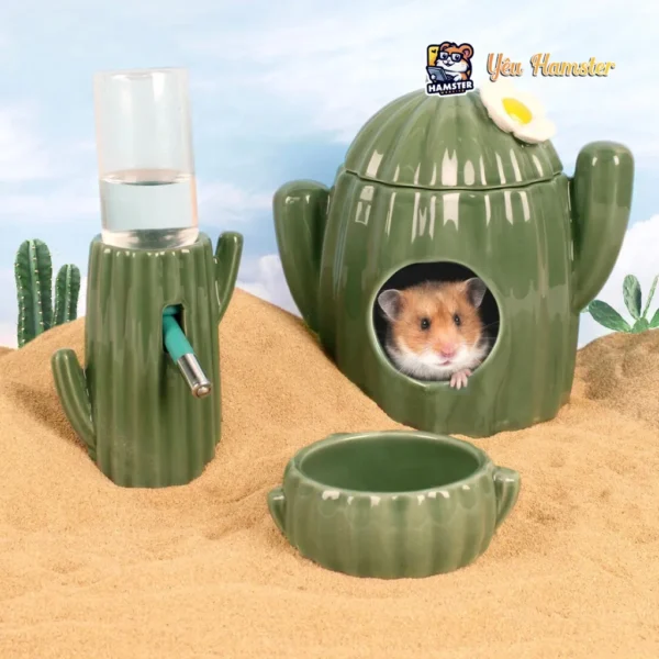 Nhà Ngủ Hamster - Nhà Ngủ Hamster Hình Xương Rồng